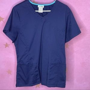 Scrubstar Blue Scrub Top Large
